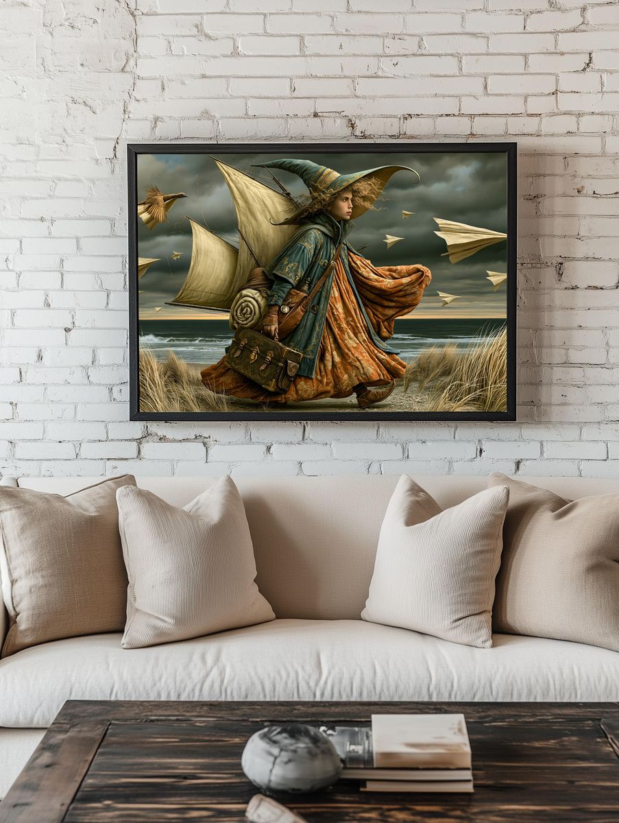 Windswept Witch by the Sea Poster. room preview