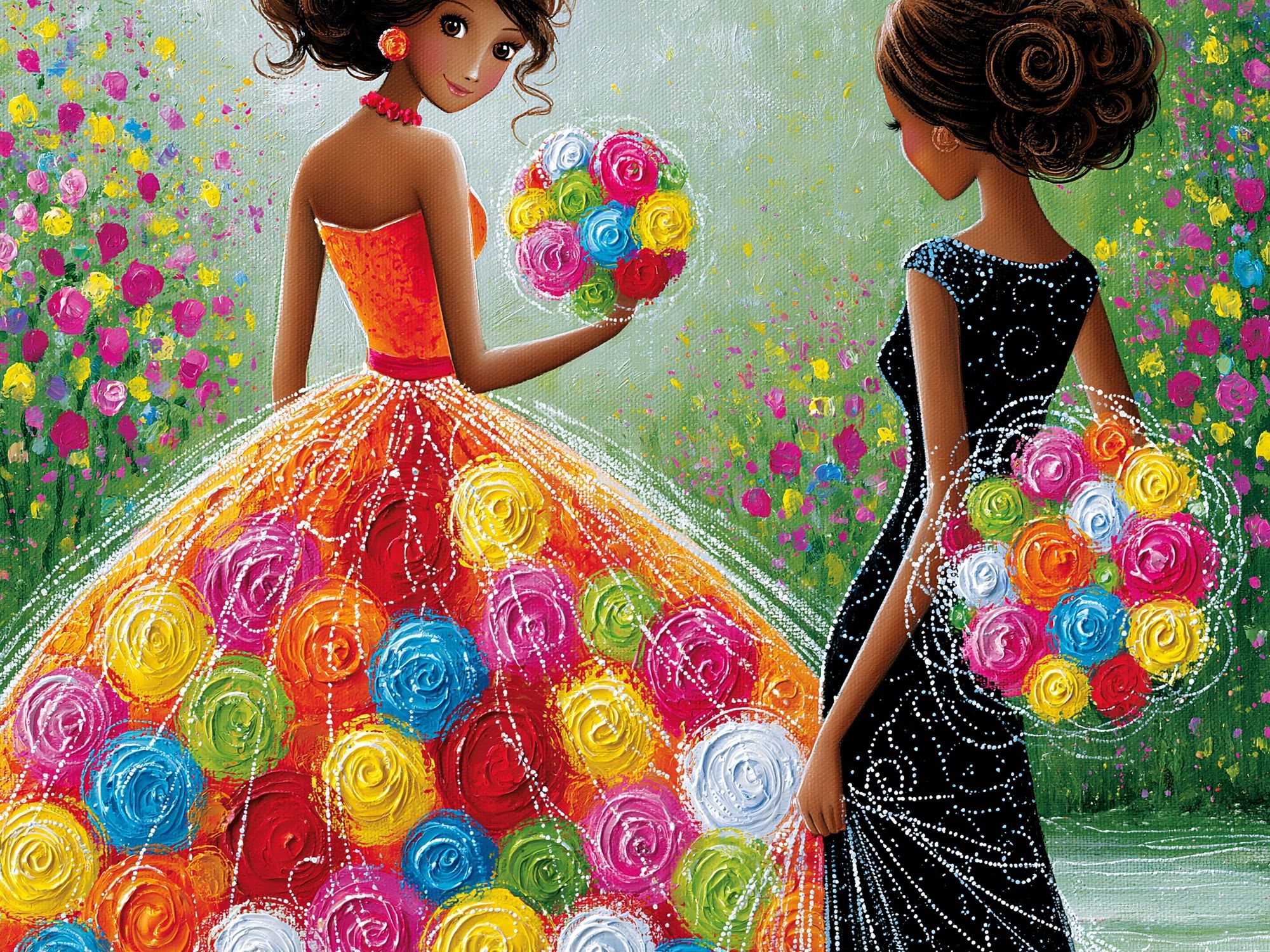 Elegant Floral Fashion Illustration Poster. poster — illustration art