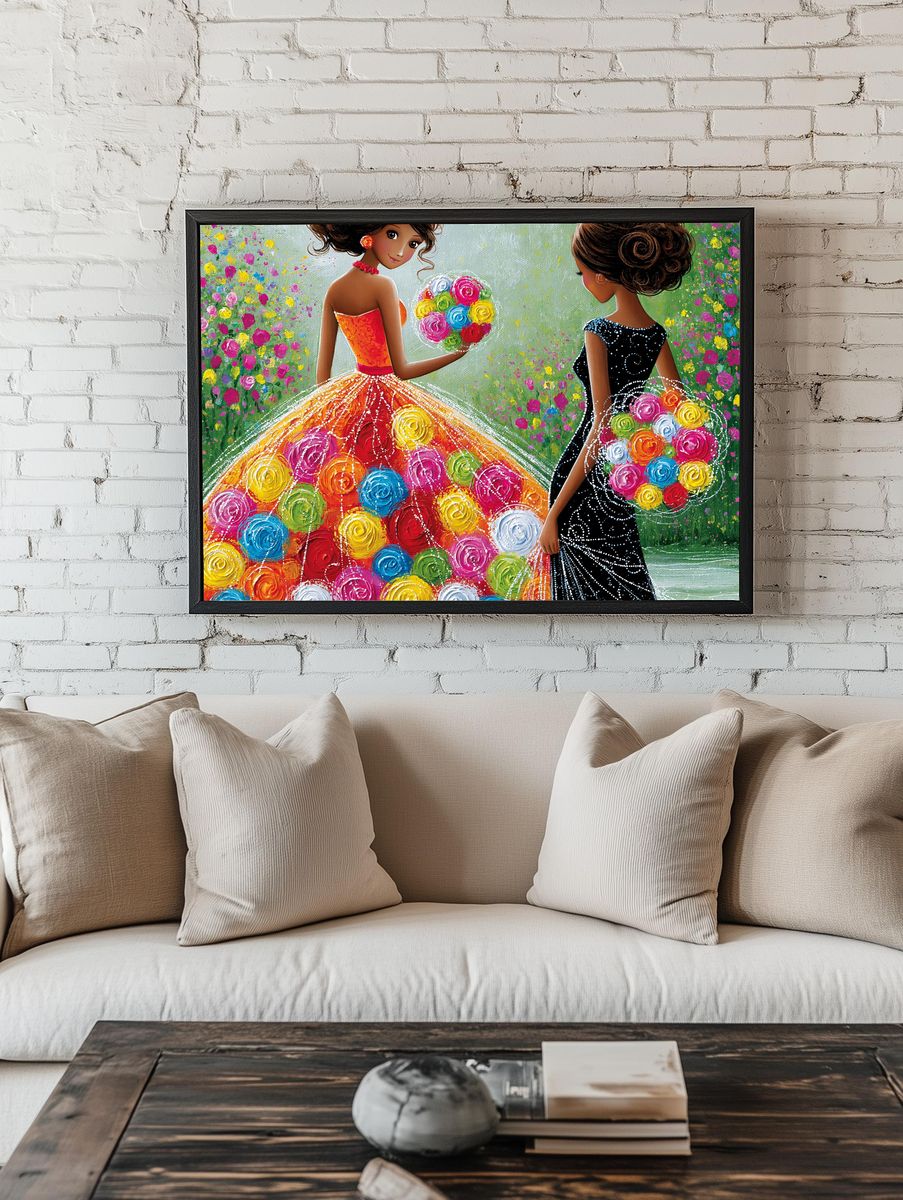 Elegant Floral Fashion Illustration Poster. room preview