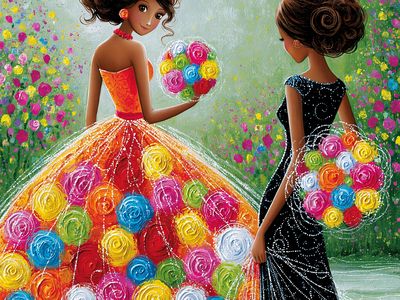 Elegant Floral Fashion Illustration Poster. poster