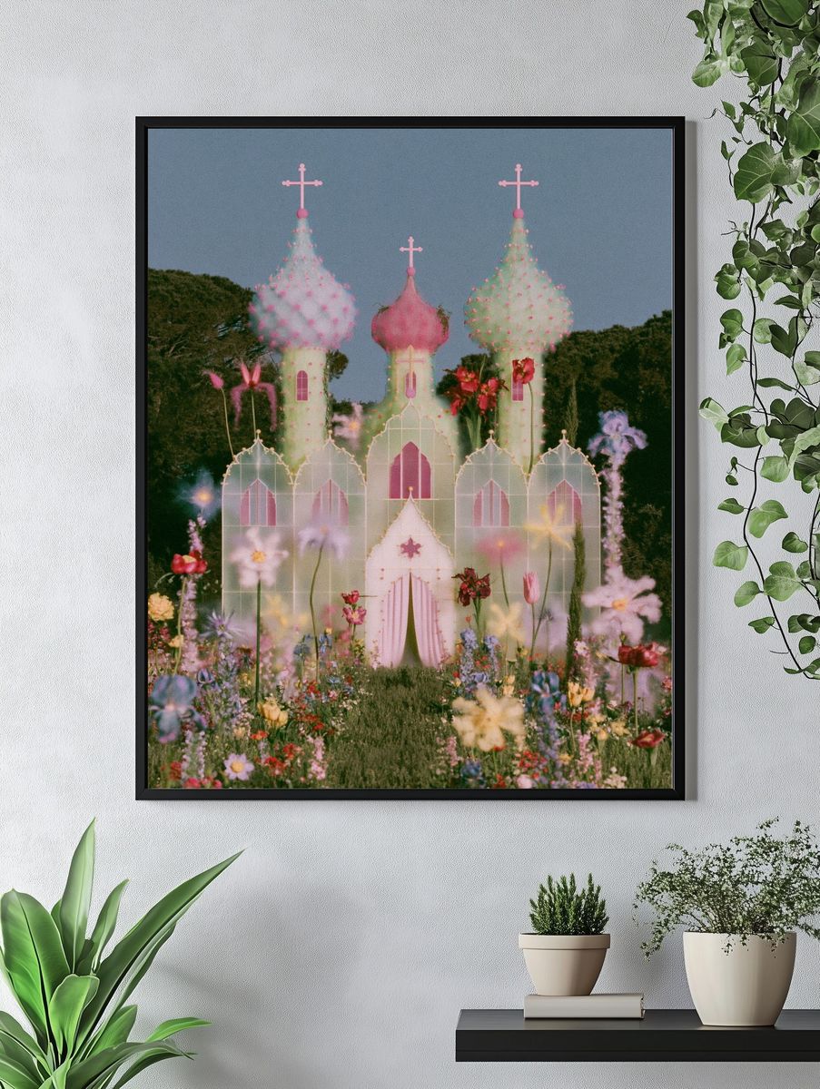 Mechanical Stag Forest Print. — room view 4