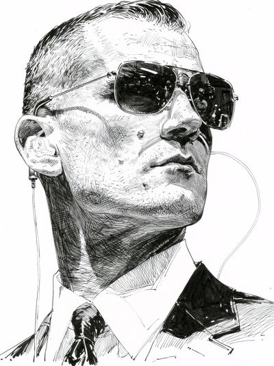 Sunglasses Portrait Illustration Poster. poster