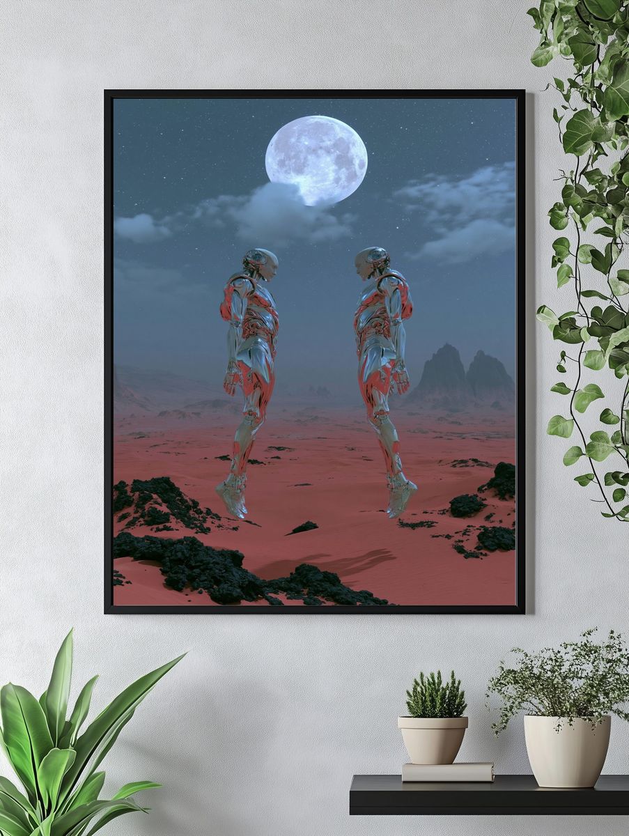 Moonlit Androids Sci-Fi Print. — room view 4