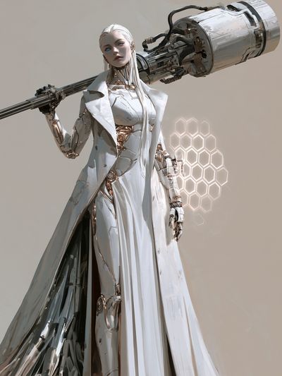Cybernetic Warrior — Sci-Fi Print.