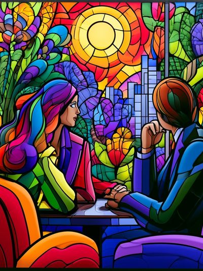 Stained Glass City Conversation Poster.