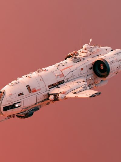 Retro Spacecraft — Illustration Print. poster