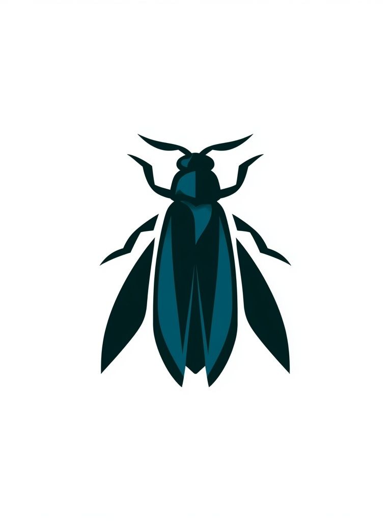 Stylized Beetle Illustration Poster. poster detail