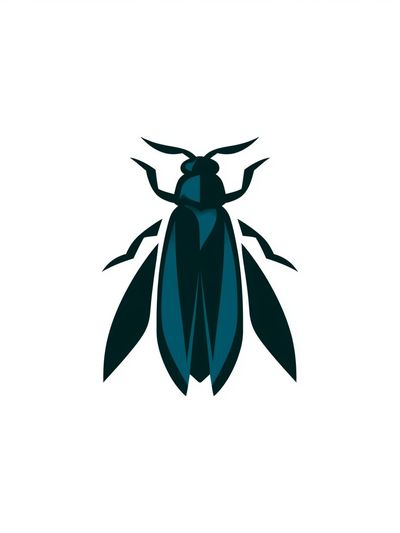 Stylized Beetle Illustration Poster.