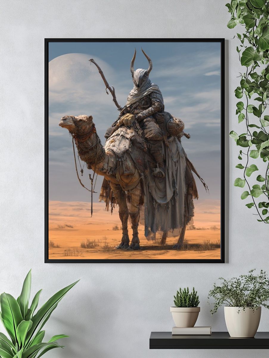 Desert Nomad Camel Rider Print. — room view 4