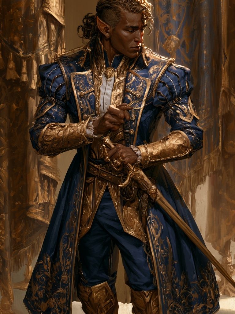 Elven Noble Portrait Print. poster detail