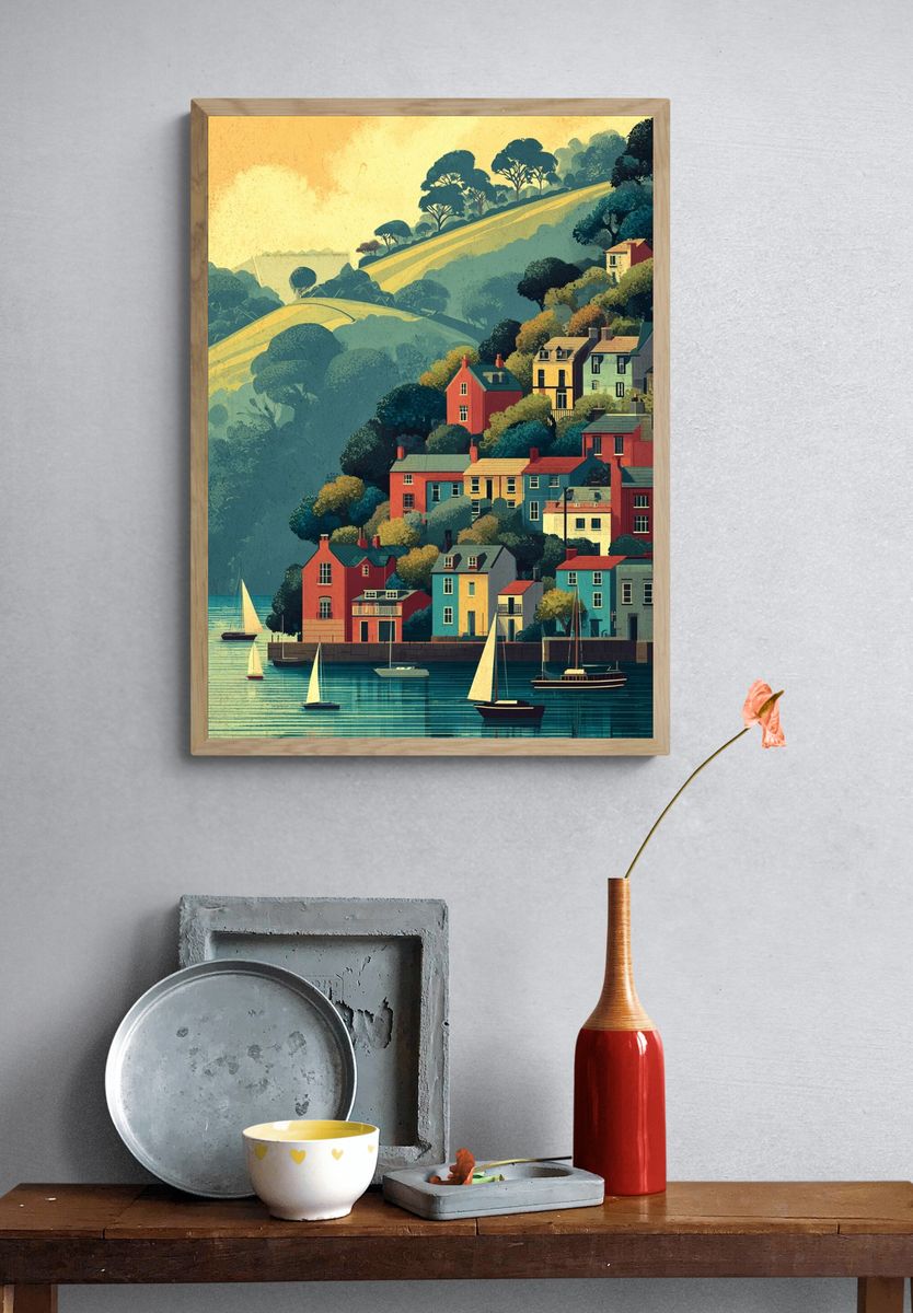 Harbor Village Hillside Print. — room view 3