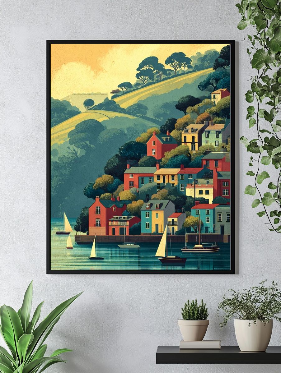 Harbor Village Hillside Print. — room view 4