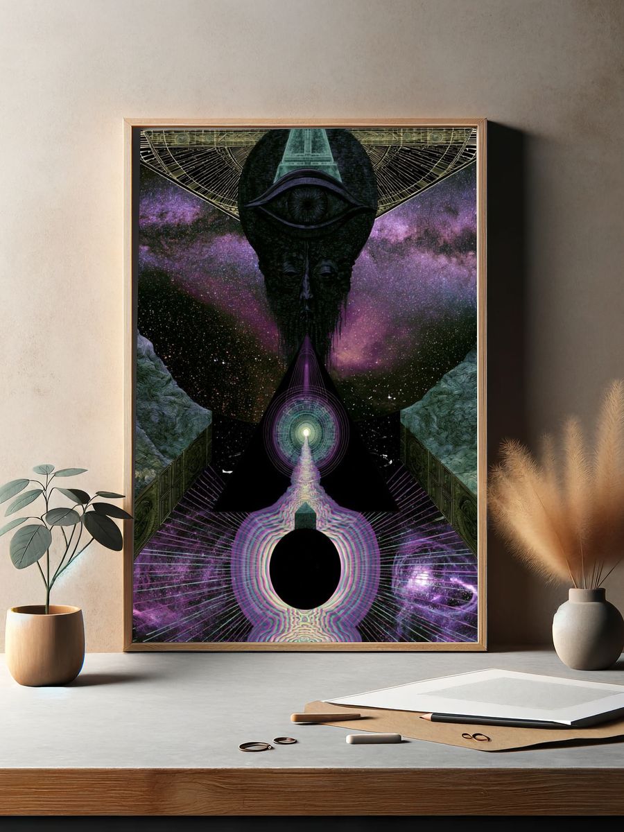 Cosmic Eye Surrealism Poster. — room view 2