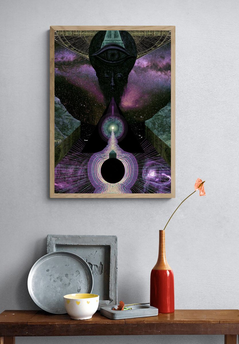 Cosmic Eye Surrealism Poster. — room view 3