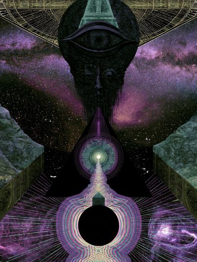 Cosmic Eye Surrealism Poster.