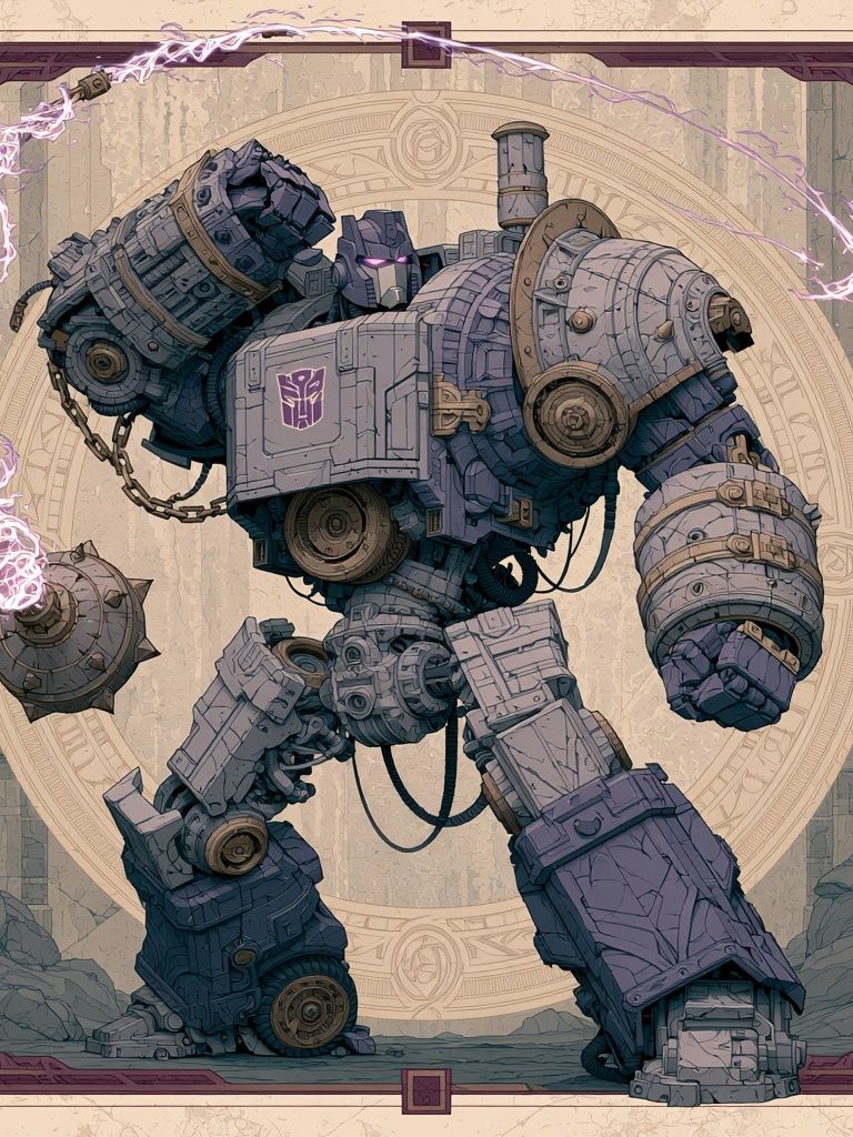 Cybertronian Warrior Digital Art Print. poster detail