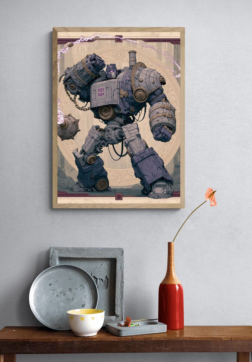 Cybertronian Warrior Digital Art Print. — room view 3
