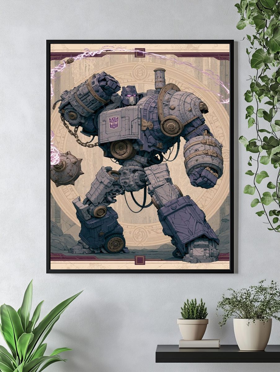 Cybertronian Warrior Digital Art Print. — room view 4