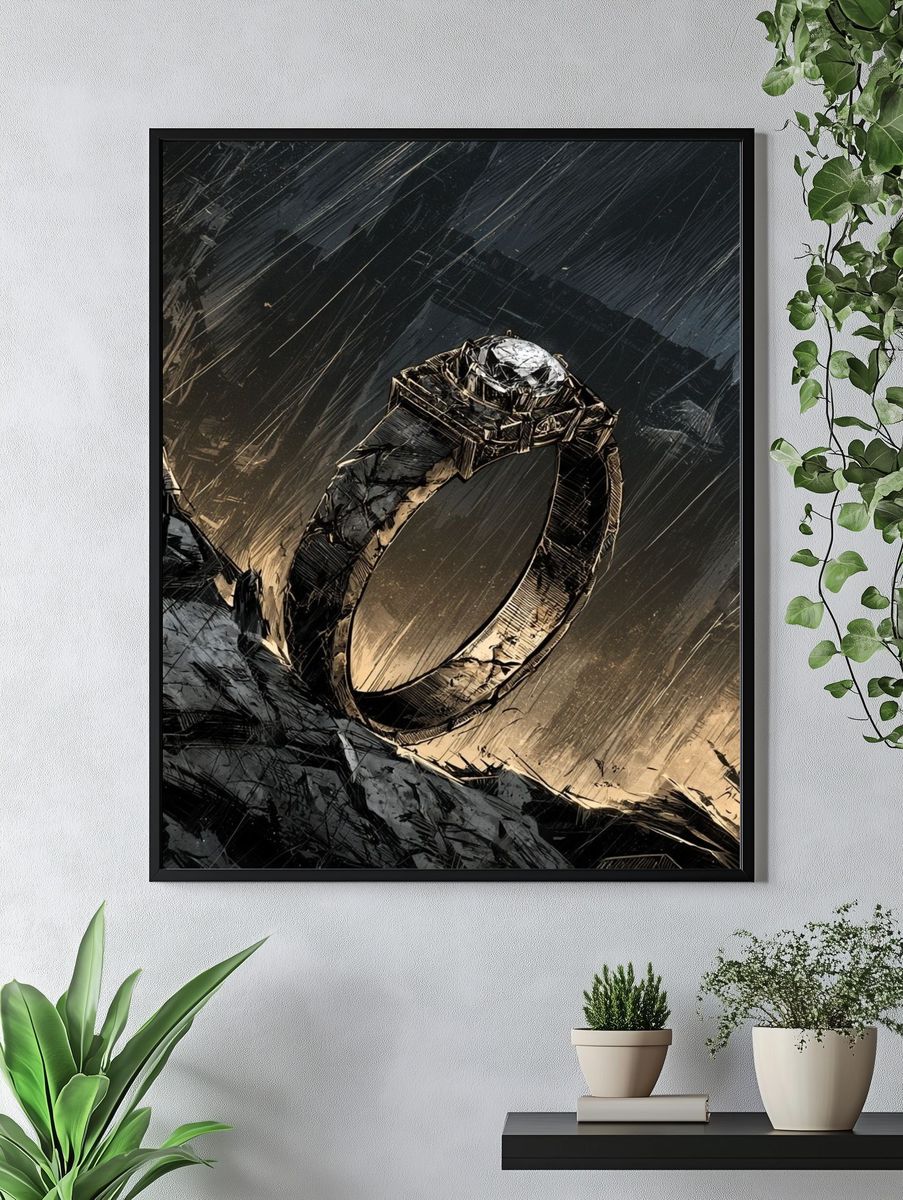 Dog in Sunglasses Illustration Poster. — room view 4