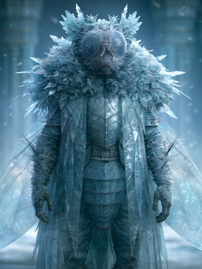 Ice Moth Fantasy Illustration Poster. poster — illustration art
