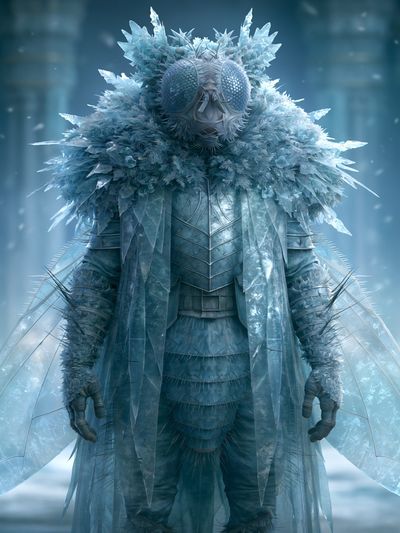 Ice Moth Fantasy Illustration Poster.