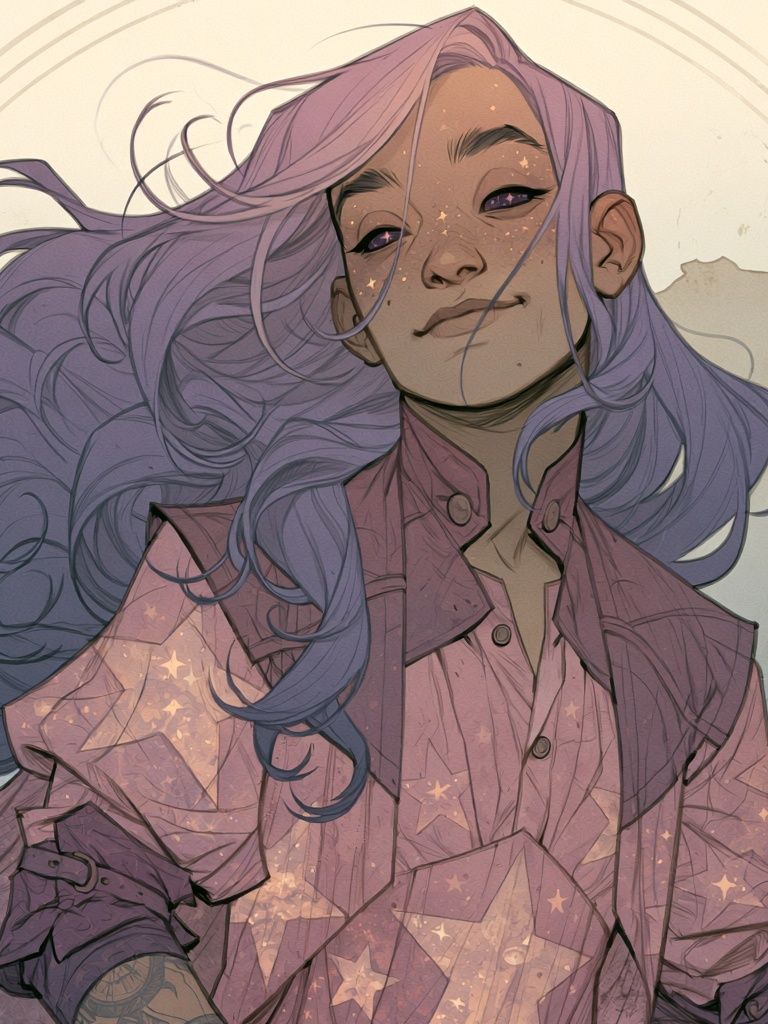 Celestial Girl Portrait Print. poster detail