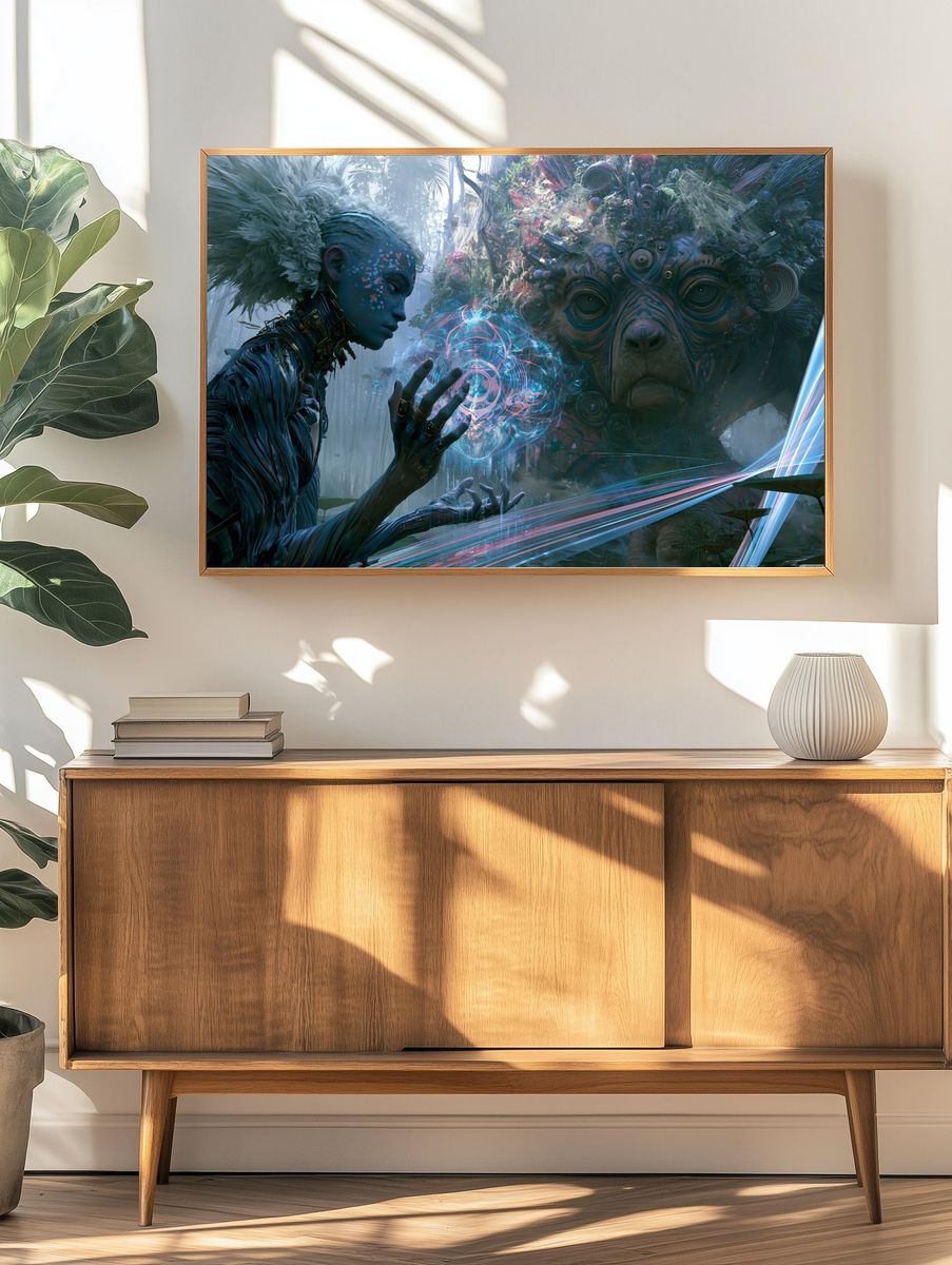Mystic Forest Shaman Digital Art Poster. — room view 3