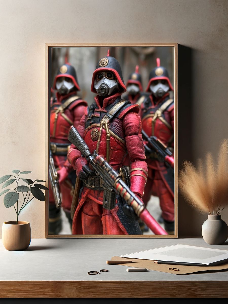 Armored Sci-Fi Soldiers Poster. — room view 2