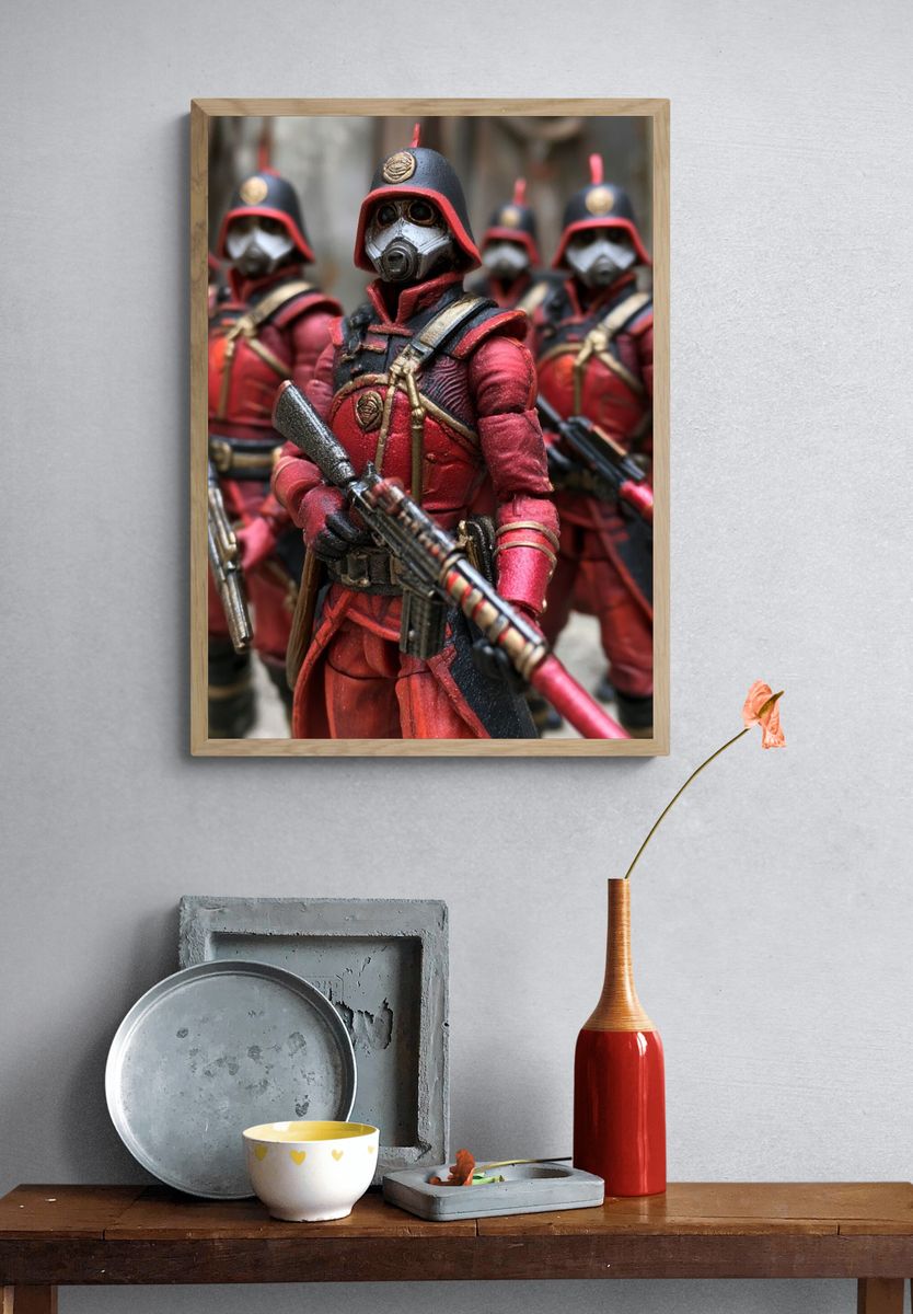 Armored Sci-Fi Soldiers Poster. — room view 3