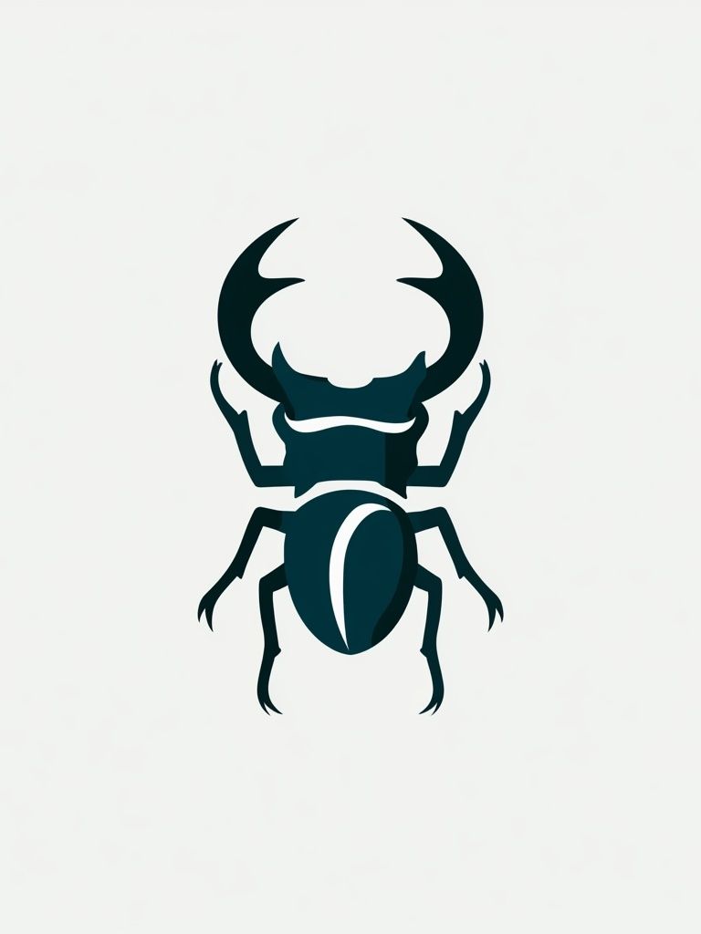 Stag Beetle Minimalist Poster. poster — illustration art