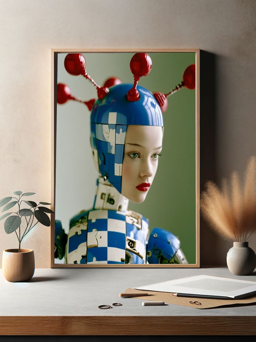 Elven Wanderer Fantasy Portrait Print. — room view 2