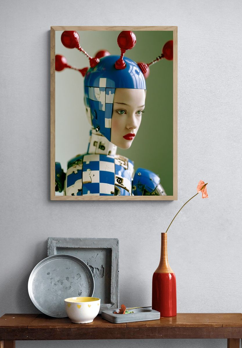 Elven Wanderer Fantasy Portrait Print. — room view 3
