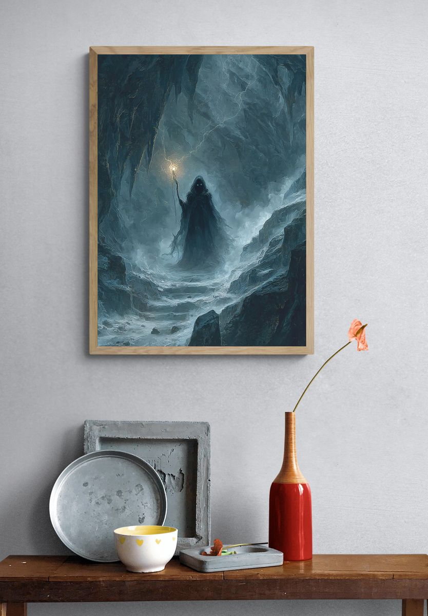 Mystic Cave Wanderer Fantasy Poster. — room view 3