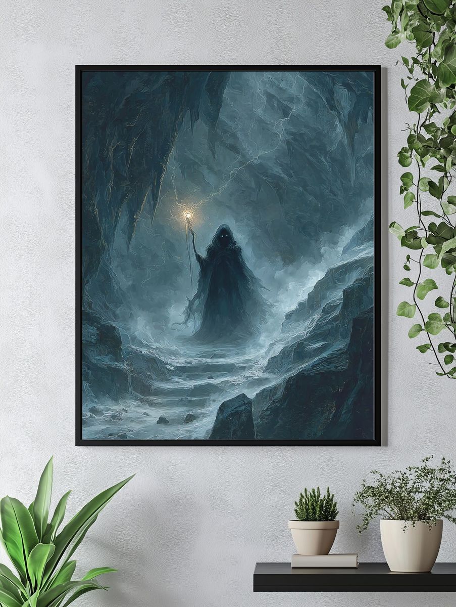 Mystic Cave Wanderer Fantasy Poster. — room view 4