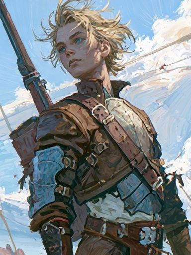 Windborne Archer Digital Art Poster. poster detail