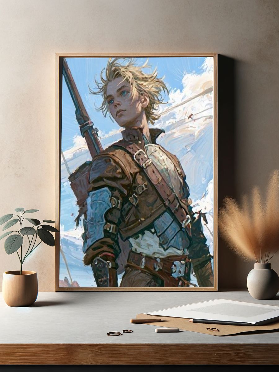 Windborne Archer Digital Art Poster. — room view 2