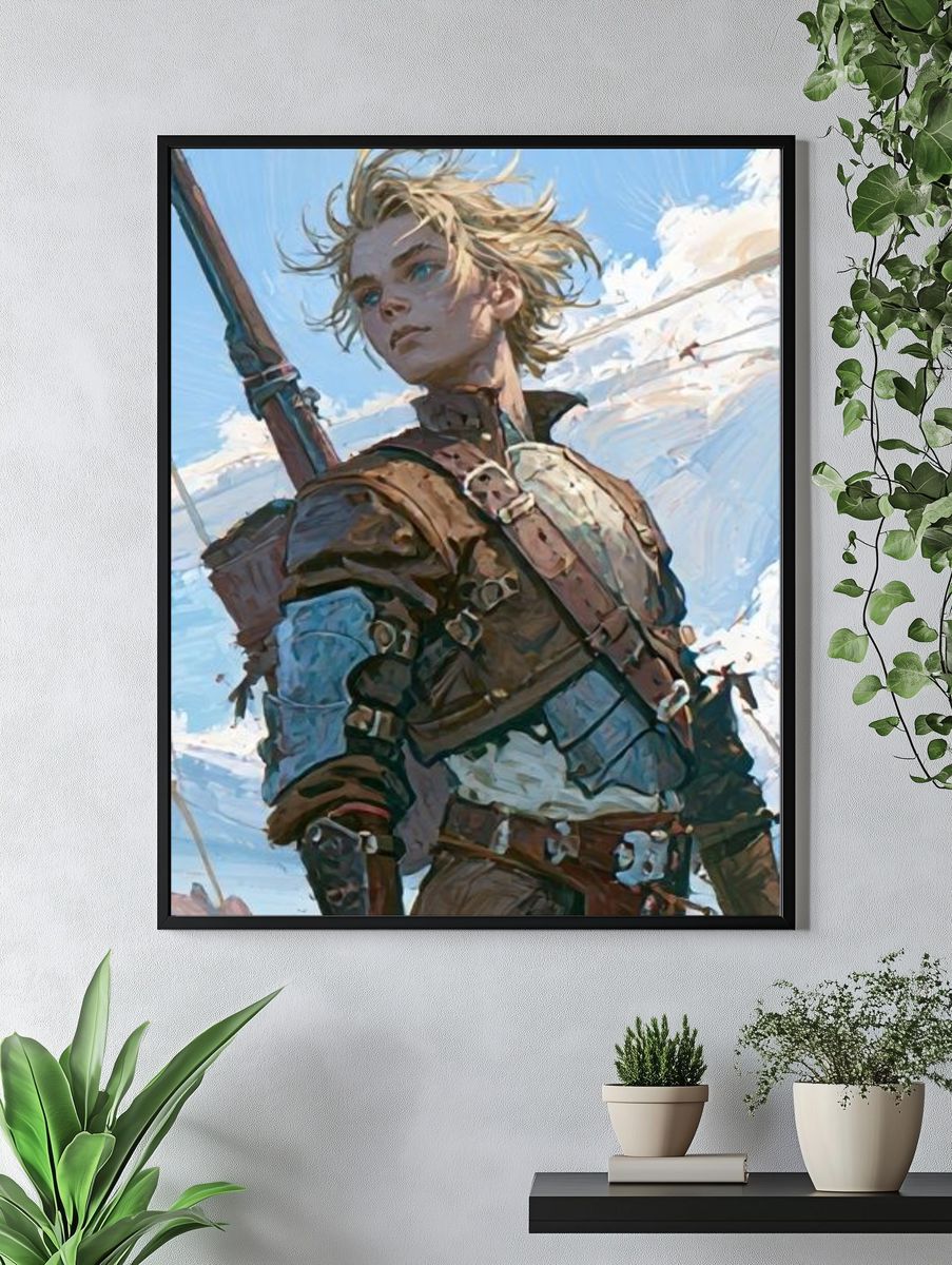 Windborne Archer Digital Art Poster. — room view 4