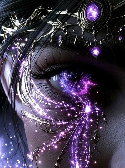 Cyberpunk Goddess Portrait Poster.