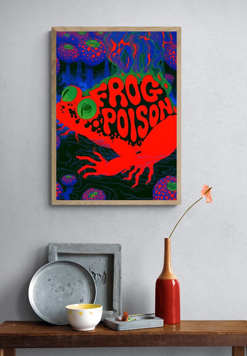 Frog Poison Psychedelic Poster. — room view 3