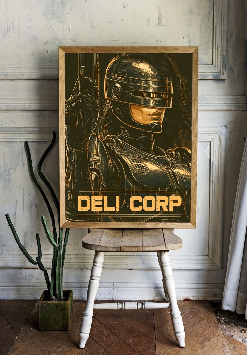 Deli Corp Cyberpunk Poster. — room view 1