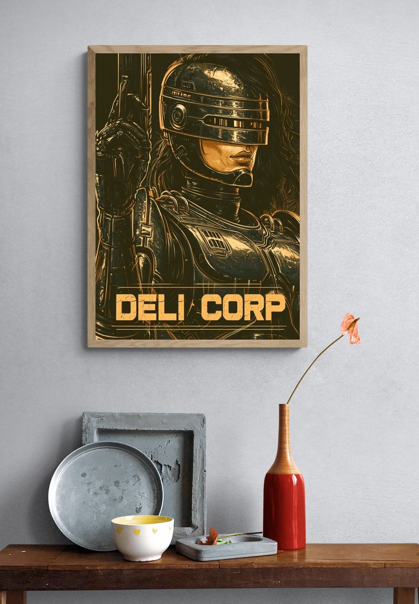 Deli Corp Cyberpunk Poster. — room view 3