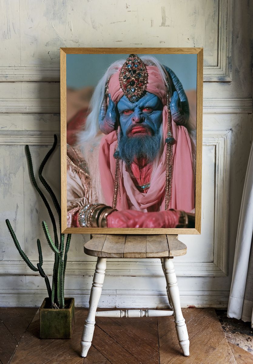 Blue Genie Portrait Poster. room preview