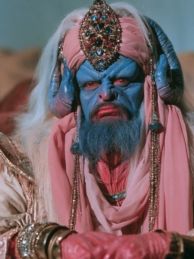 Blue Genie Portrait Poster. poster