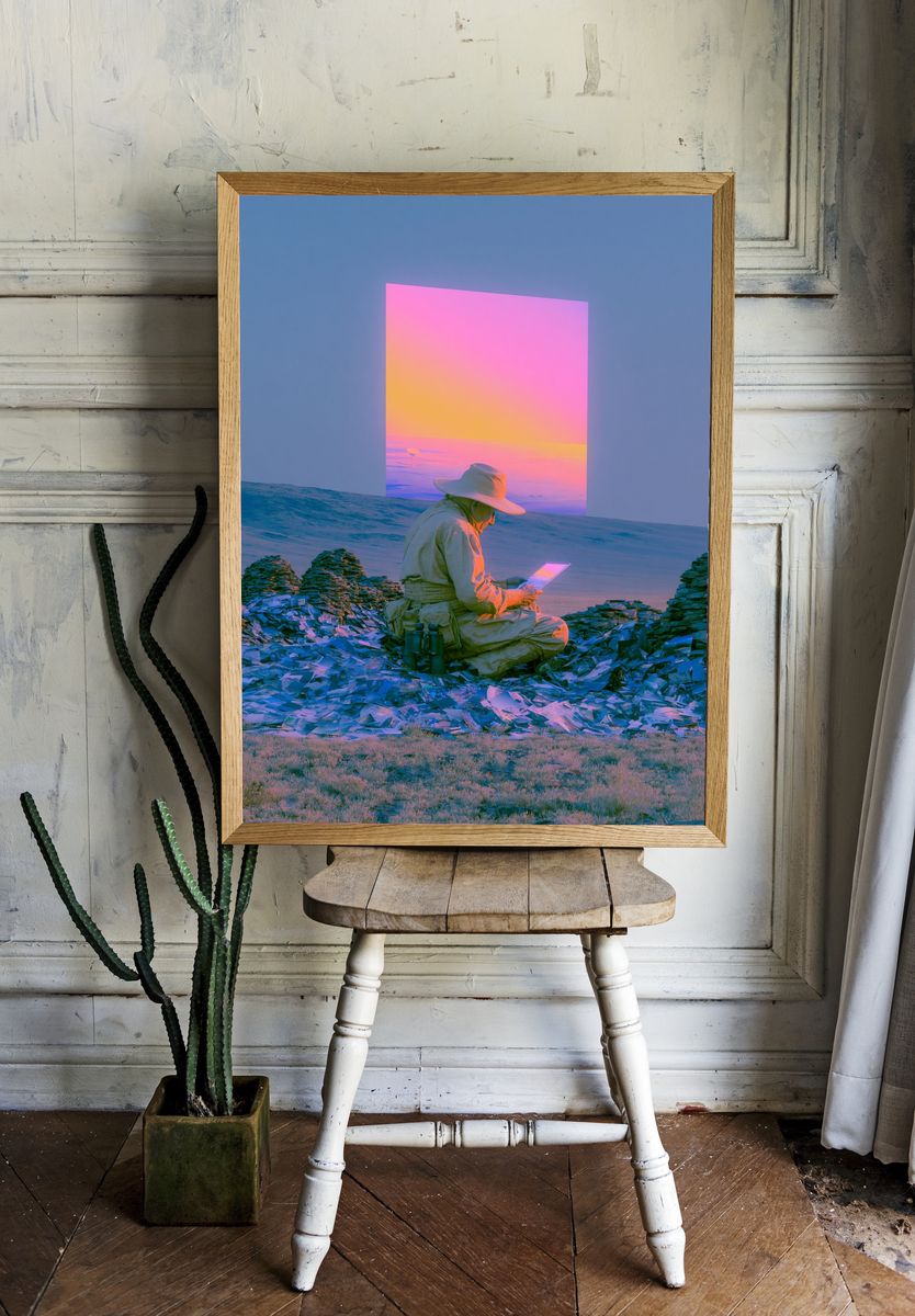 Surreal Desert Vision Photography Print. — room view 1