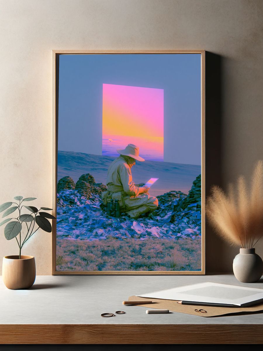 Surreal Desert Vision Photography Print. — room view 2