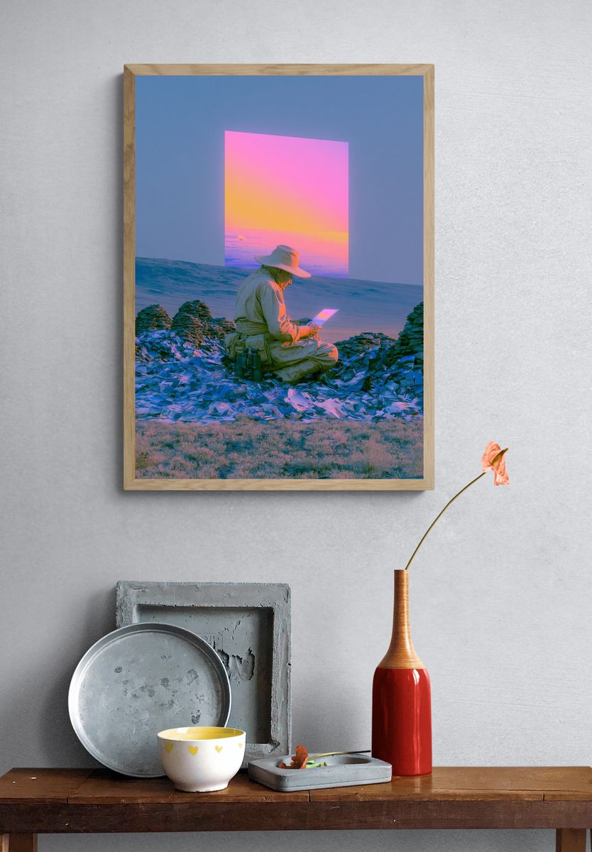 Surreal Desert Vision Photography Print. — room view 3