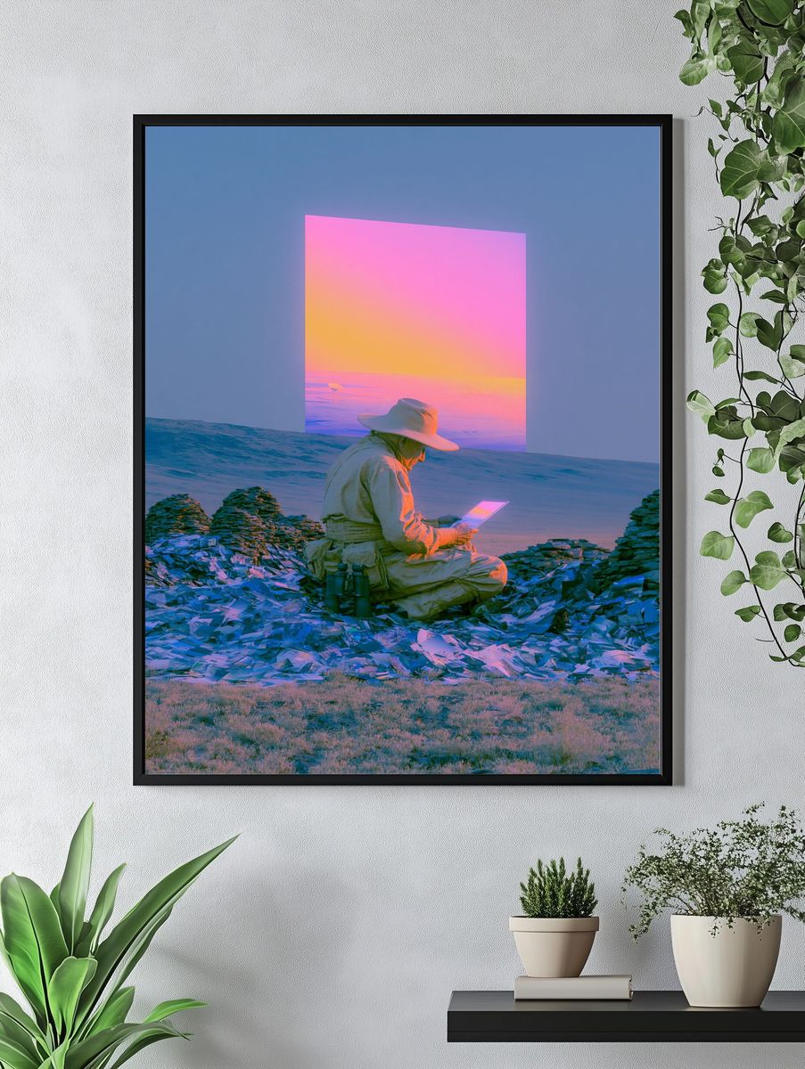Surreal Desert Vision Photography Print. — room view 4