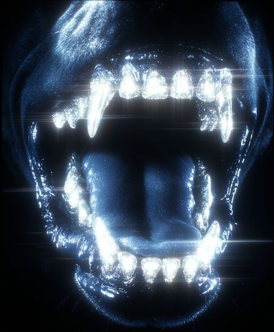 Glowing Panther Roar Illustration Poster.