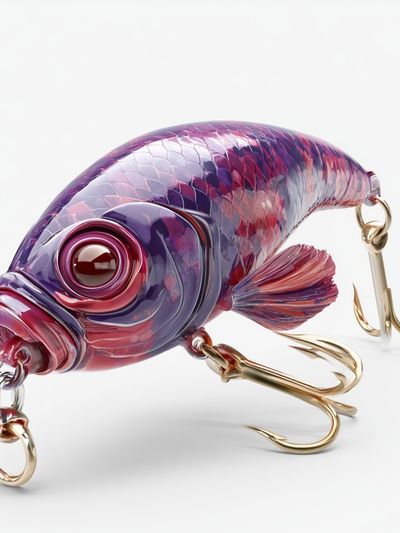 Glass Fishing Lure Illustration Poster. poster