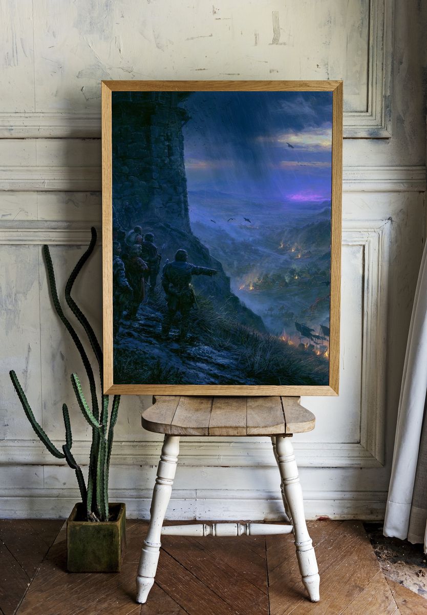 Fantasy Siege Landscape Poster. room preview
